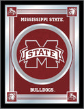 Mississippi State Bulldogs Holland Bar Taburete Co. Espejo con logotipo rojo (17" x 22") - Sporting Up