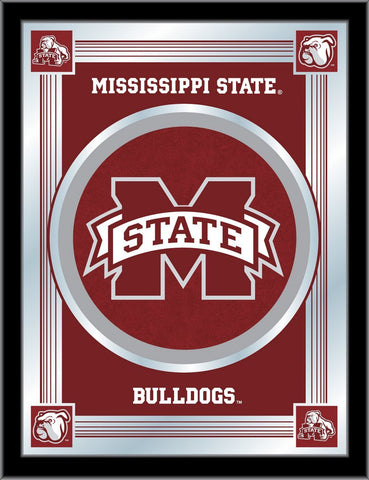 Mississippi State Bulldogs Holland Bar Taburete Co. Espejo con logotipo rojo (17" x 22") - Sporting Up
