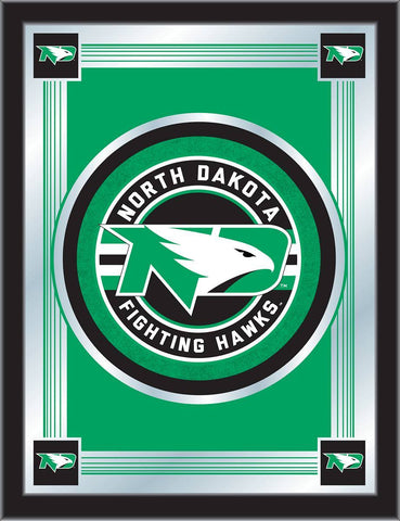 North Dakota Fighting Hawks Holland Barhocker Co. Spiegel mit grünem Logo (17" x 22") – Sporting Up