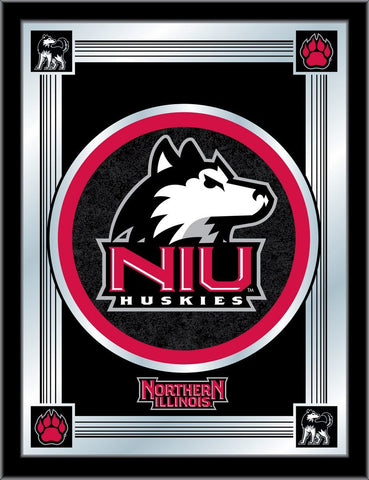 Northern Illinois Huskies Holland Bar Tabouret Co. Miroir avec logo noir (17" x 22") - Sporting Up