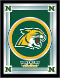 Northern Michigan Wildcats Holland Bar Taburete Co. Espejo con logotipo verde (17 "x 22") - Sporting Up