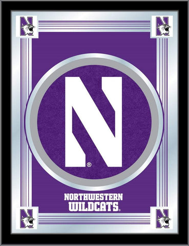 Northwestern Wildcats Holland Bar Tabouret Co. Miroir avec logo collector (17" x 22") - Sporting Up