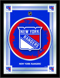 New York Rangers Holland Bar Tabouret Co. Miroir à logo bleu collector (17" x 22") - Sporting Up