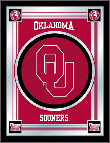 Oklahoma Sooners Holland Bar Tabouret Co. Miroir à logo rouge collector (17" x 22") - Sporting Up