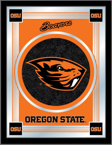 Oregon State Beavers Holland Barhocker Co. Spiegel mit orangefarbenem Logo (17" x 22") – Sporting Up