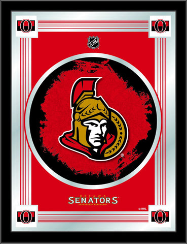 Ottawa Senators Holland Bar Taburete Co. CollectorEspejo con logo rojo (17 "x 22") - Sporting Up