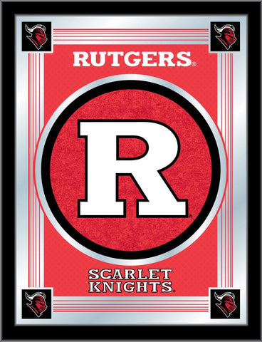Miroir avec logo collector Rutgers Scarlet Knights Holland Bar Tabouret Co. (17" x 22") - Sporting Up