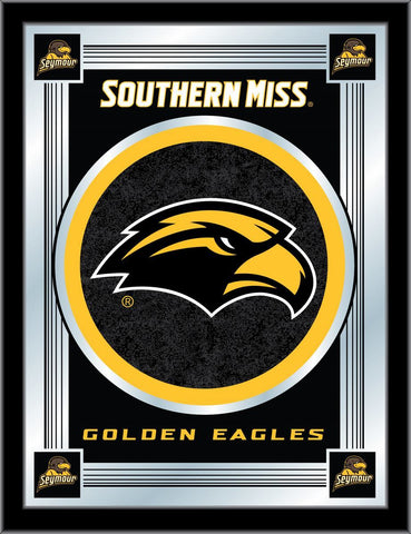Southern Miss Golden Eagles Holland Bar Taburete Co. Espejo con logotipo negro (17" x 22") - Sporting Up