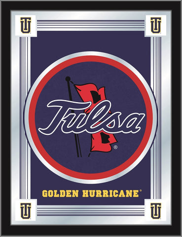 Handla Tulsa Golden Hurricane Holland Bar Stool Co. Collector Logo Mirror (17" x 22") - Sporting Up