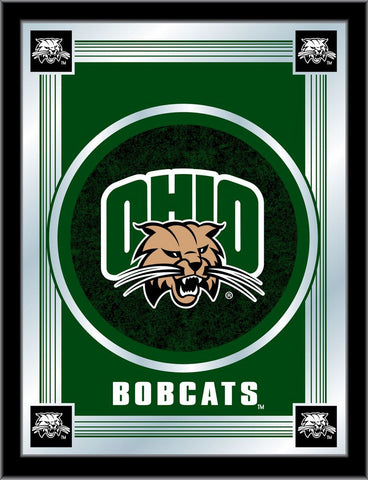 Handla Ohio Bobcats Holland Bar Stool Co. Collector Green Logo Mirror (17" x 22") - Sporting Up