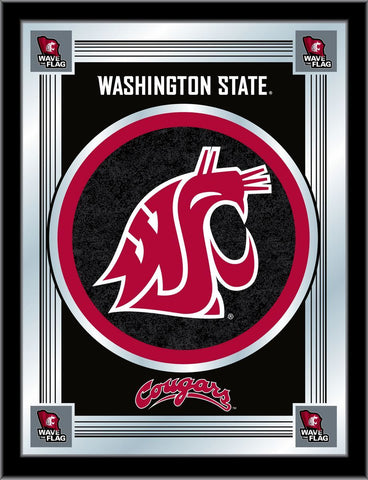 Washington State Cougars Holland Bar Tabouret Co. Miroir avec logo collecteur (17" x 22") - Sporting Up