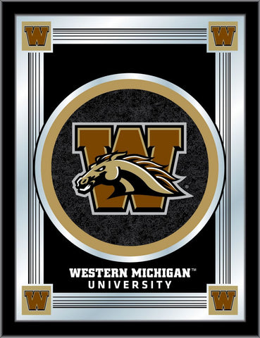Western Michigan Broncos Holland Bar Stool Co. Collector Logo Mirror (17" x 22") - Sporting Up