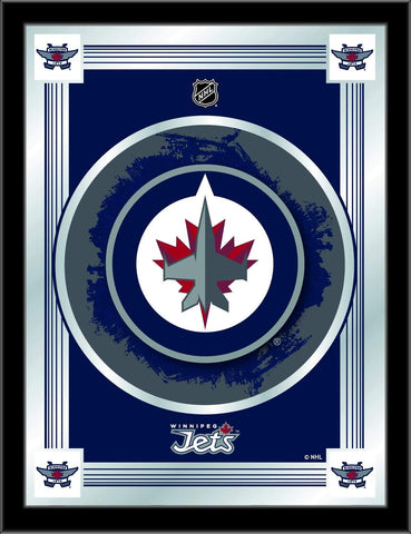 Magasinez les Jets de Winnipeg Holland Bar Tabouret Co. Miroir de collection avec logo bleu (17" x 22") - Sporting Up