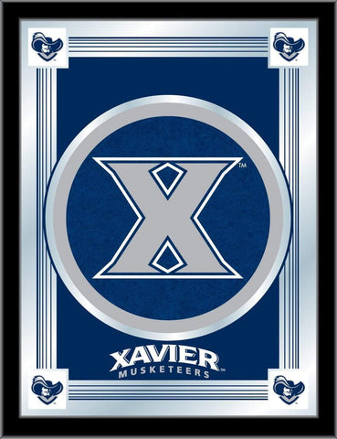 Xavier Musketeers Holland Bar Taburete Co. Espejo con logo azul coleccionista (17" x 22") - Sporting Up