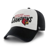 Louisville Cardinals 2013 National Champs '47 Brand White Black Adj Hat Cap - Sporting Up
