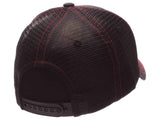 NC State Wolfpack Zephyr Black Mesh Blackout Trucker Adjustable Snapback Hat Cap - Sporting Up