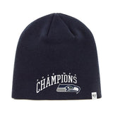 Seattle Seahawks 47 Brand 2015 XLIX Super Bowl NFC Champions Navy Hat Cap Beanie - Sporting Up