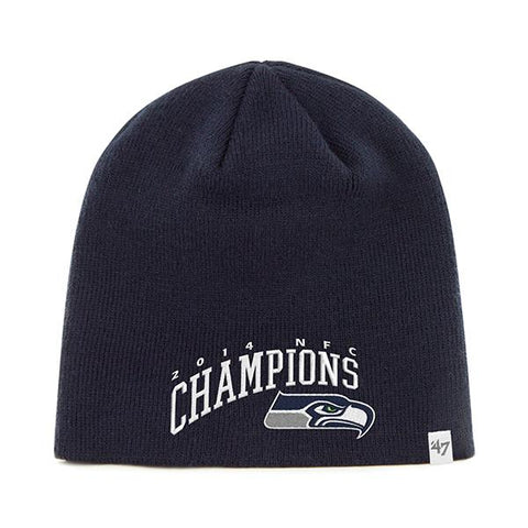 Shoppen Sie die Seattle Seahawks 47 Brand 2015 Xlix Super Bowl NFC Champions Navy Hat Cap Beanie – sportlich