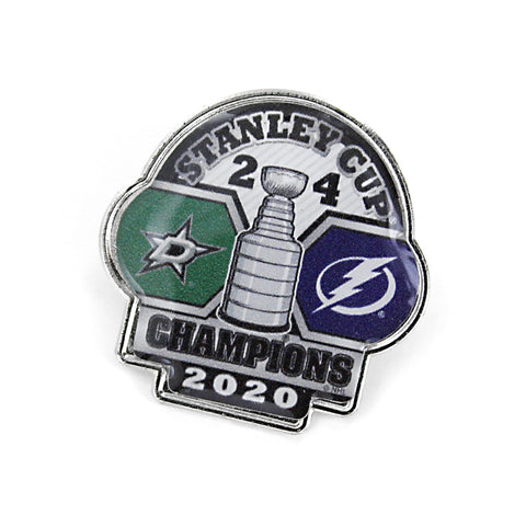 Handla tampa bay lightning 2020 nhl stanley cup champions aminco game score lapel pin - sporting up
