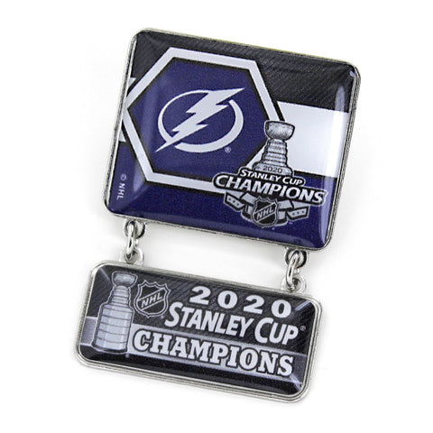 Shop Tampa Bay Lightning 2020 NHL Stanley Cup Champions Aminco Dangler Lapel Pin - Sporting Up