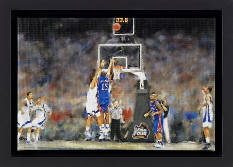 Shop Kansas Jayhawks 2008 NCAA National Champions Mario Chalmers 3.6 Oil Painting - Sporting Up