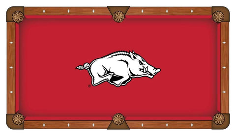 Shop Arkansas Razorbacks HBS Red with White Logo Billiard Pool Table Cloth - Sporting Up