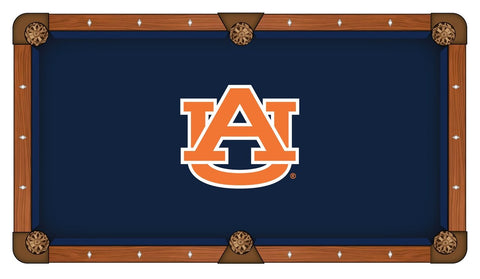 Shop Auburn Tigers HBS Navy with Orange Logo Billiard Pool Table Cloth - Sporting Up