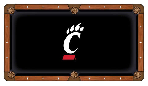 Nappe de billard HBS Cincinnati Bearcats noire avec logo blanc rouge - Sporting Up