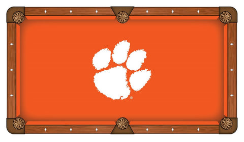 Shop Clemson Tigers HBS Orange with White Logo Billiard Pool Table Cloth - Sporting Up