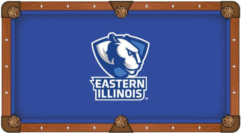 Billardtischdecke der Eastern Illinois Panthers, Blau mit weißem Logo – Sporting Up