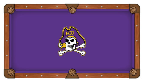 Compre mantel de billar HBS morado con cabeza de pirata de los Piratas de Carolina del Este - Sporting Up