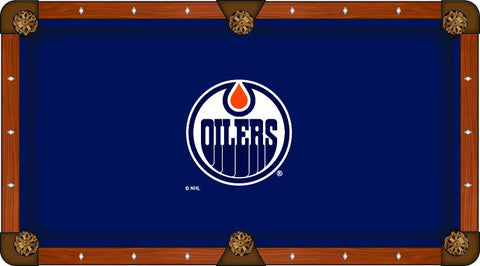 Tabouret de bar hollandais des Oilers d'Edmonton co. Nappe de table de billard bleu marine - Sporting Up