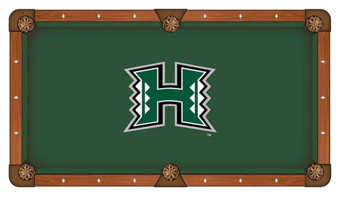 HawaiI Rainbow Warriors HBS Green with "H" Logo Billiard Pool Table Cloth - Sporting Up