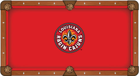 Louisiana-Lafayette Ragin' Cajuns Red  Circular Logo Billiard Pool Table Cloth - Sporting Up
