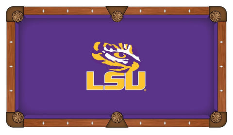 Shop LSU Tigers HBS Purple with Yellow Logo Billiard Pool Table Cloth - Sporting Up