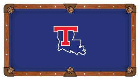 Handla Louisiana Tech Bulldogs HBS Blue with State Outline Biljardbordsduk - Sporting Up