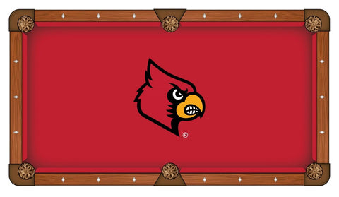 Louisville Cardinals HBS Red with Cardinal Head Billiard Pool Table Cloth - Sporting Up
