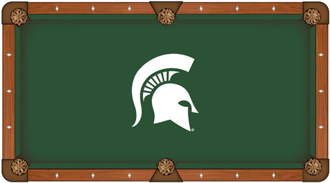 Michigan State Spartans Green med vit logotyp Biljardbordsduk - Sporting Up