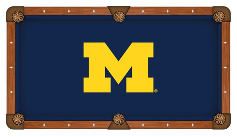 Shop Michigan Wolverines HBS Navy with Yellow Logo Billiard Pool Table Cloth - Sporting Up