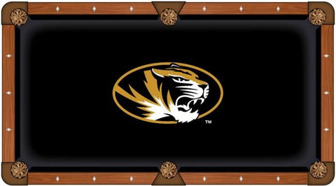 Missouri Tigers HBS Black with "MIZZOU" Logo Billiard Pool Table Cloth - Sporting Up