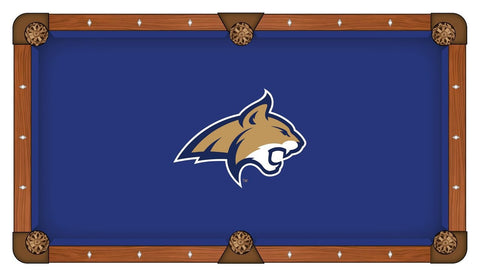 Billardtischdecke der Montana State Bobcats, Blau mit hellbraunem, weißem Logo – Sporting Up