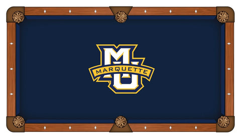 Marquette Golden Eagles Navy with "MU" Logo Billiard Pool Table Cloth - Sporting Up