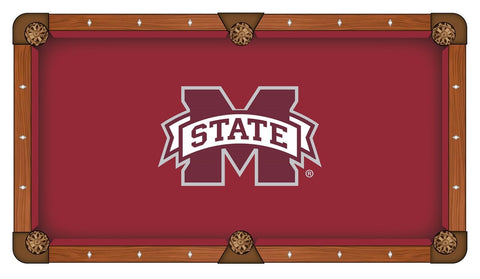 Shop Mississippi State Bulldogs Red "M STATE" Logo Billiard Pool Table Cloth - Sporting Up