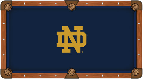 Shop Notre Dame Fighting Irish Navy with Tan "ND" Logo Billiard Pool Table Cloth - Sporting Up
