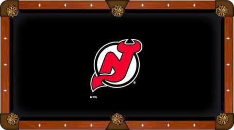 New Jersey Devils Holland Bar Stool Co. Black Billiard Pool Table Cloth - Sporting Up