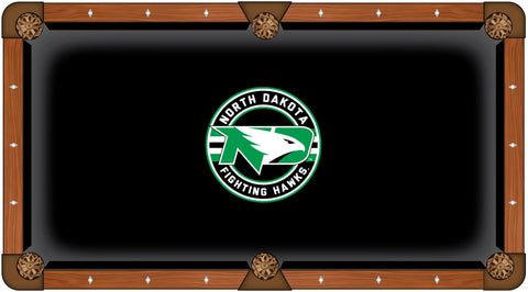 Nappe de billard avec logo circulaire vert des Hawks de combat du Dakota du Nord - faire du sport