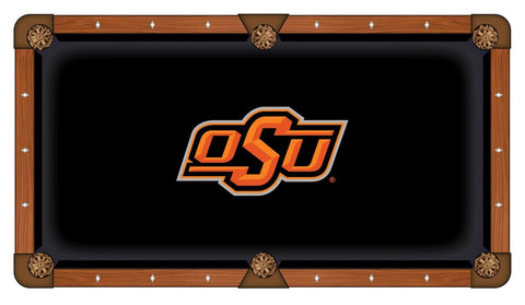Oklahoma State Cowboys Schwarz mit orangefarbenem Logo Billardtischdecke – Sporting Up