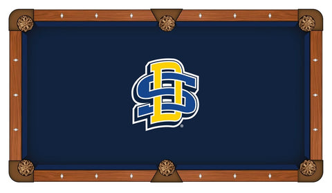 Azul marino Jackrabbits del estado de Dakota del Sur con mantel de billar con logotipo "SD" - Sporting Up