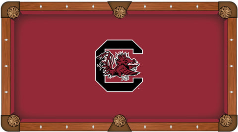 South Carolina Gamecocks HBS Red with Black Logo Billiard Pool Table Cloth - Sporting Up