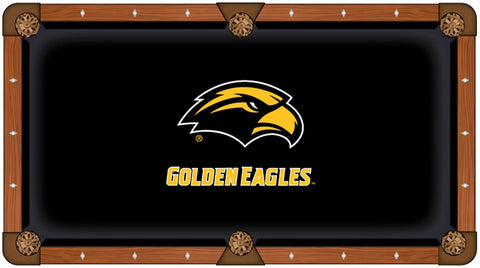 Nappe de billard noire avec logo jaune Southern Miss Golden Eagles - Sporting Up